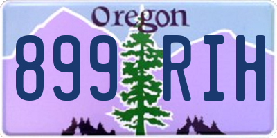 OR license plate 899RIH