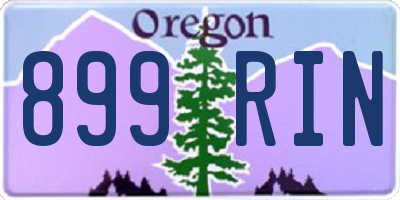 OR license plate 899RIN
