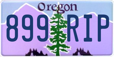 OR license plate 899RIP