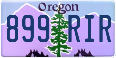 OR license plate 899RIR