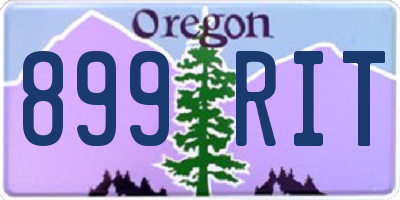 OR license plate 899RIT