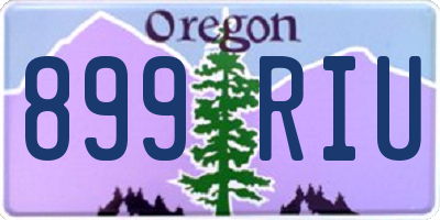 OR license plate 899RIU
