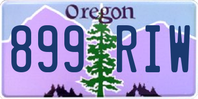 OR license plate 899RIW