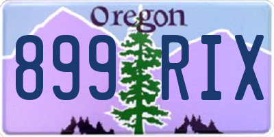 OR license plate 899RIX