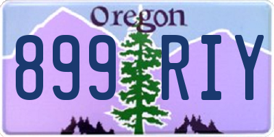 OR license plate 899RIY