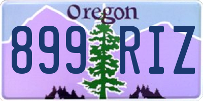 OR license plate 899RIZ