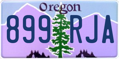OR license plate 899RJA