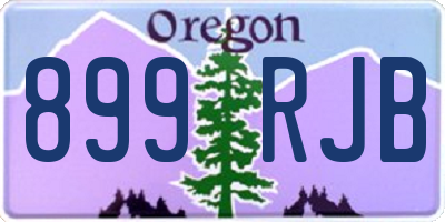 OR license plate 899RJB