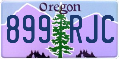 OR license plate 899RJC
