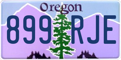 OR license plate 899RJE