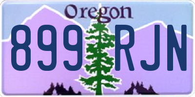 OR license plate 899RJN