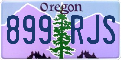 OR license plate 899RJS