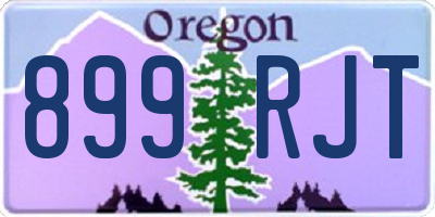 OR license plate 899RJT