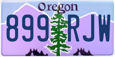 OR license plate 899RJW