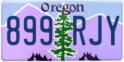 OR license plate 899RJY