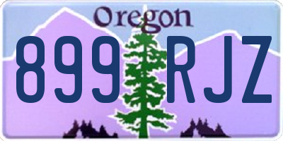 OR license plate 899RJZ