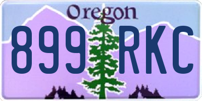 OR license plate 899RKC