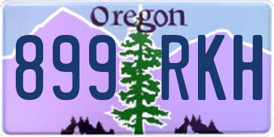 OR license plate 899RKH