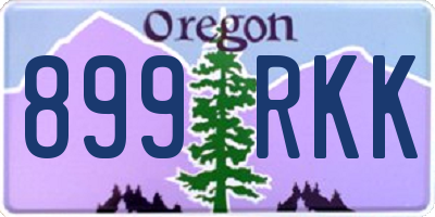 OR license plate 899RKK