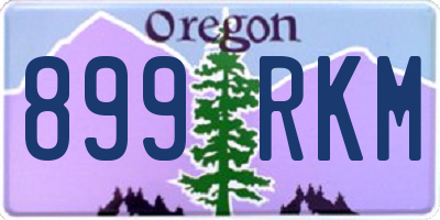 OR license plate 899RKM