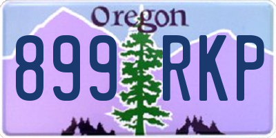 OR license plate 899RKP