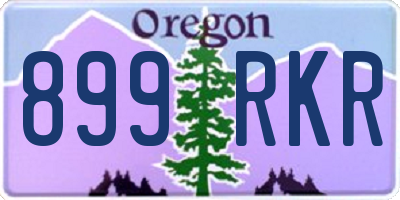 OR license plate 899RKR