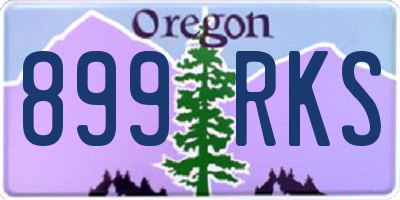 OR license plate 899RKS