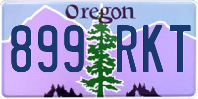 OR license plate 899RKT