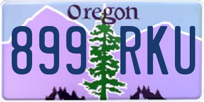 OR license plate 899RKU