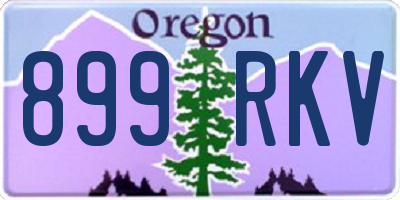OR license plate 899RKV