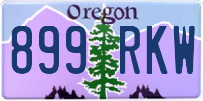 OR license plate 899RKW