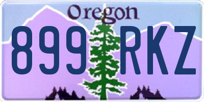 OR license plate 899RKZ