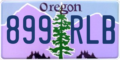 OR license plate 899RLB