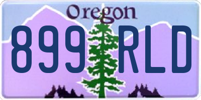 OR license plate 899RLD