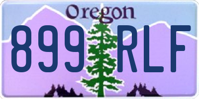 OR license plate 899RLF