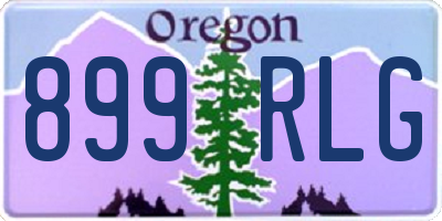 OR license plate 899RLG