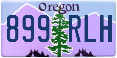 OR license plate 899RLH