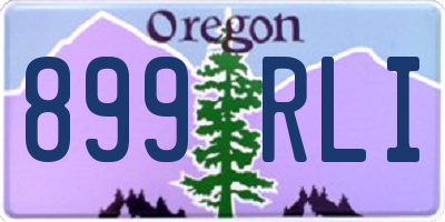 OR license plate 899RLI