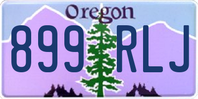 OR license plate 899RLJ