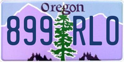 OR license plate 899RLO
