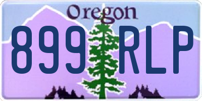 OR license plate 899RLP