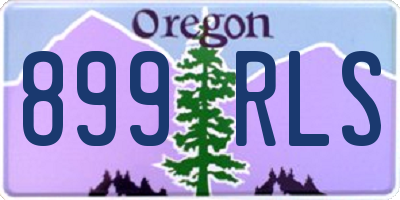 OR license plate 899RLS