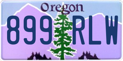 OR license plate 899RLW