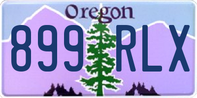OR license plate 899RLX