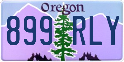 OR license plate 899RLY