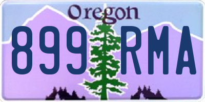 OR license plate 899RMA