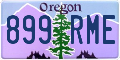 OR license plate 899RME