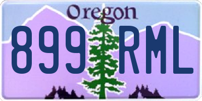 OR license plate 899RML