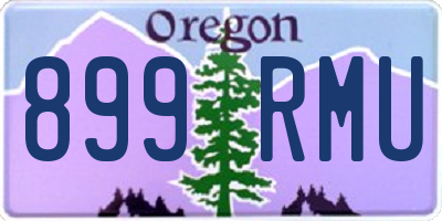 OR license plate 899RMU