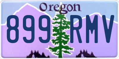 OR license plate 899RMV